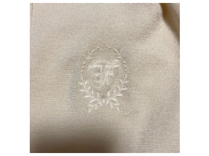 Autre Marque Cardigã com capuz FOXEY Fun em mistura de cashmere e seda Bege Cru - vista 4