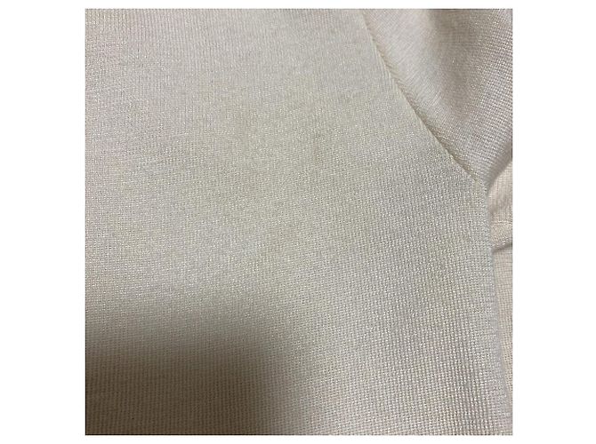 Autre Marque Cardigã com capuz FOXEY Fun em mistura de cashmere e seda Bege Cru - vista 9