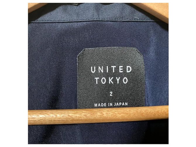 Autre Marque Cappotto con cintura UNITED TOKYO Blu Blu navy - vista 2