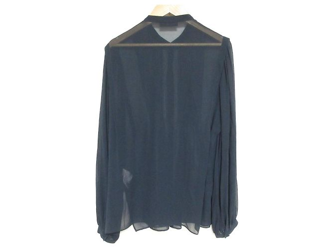 Autre Marque TOMORROWLAND collection Blusa de Chiffon de Seda Azul Azul marinho - vista 2