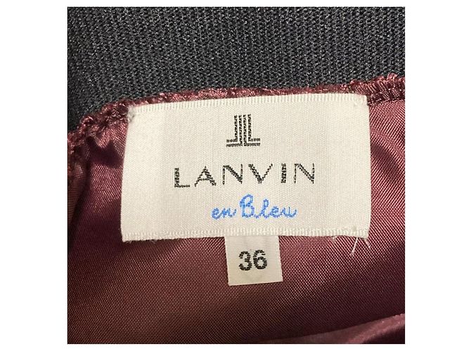 Saia plissada LANVIN en Bleu Marrom - vista 4