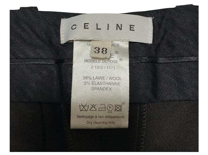 Céline Celine Wool Stretch Trousers Brown - view 4