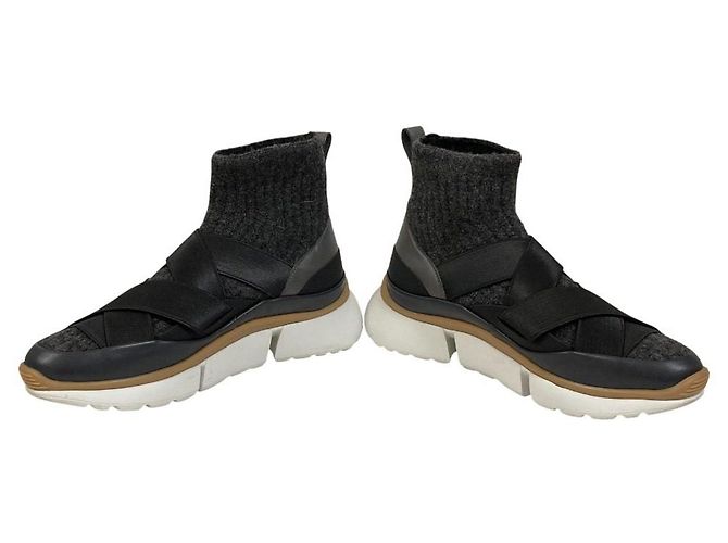 Chloé Stivaletti sneaker Chloe SONNIE Fit Sock Sneaker Nero - vista 4