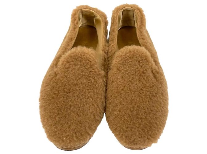 Max Mara Teddy Bear Wool Slippers Brown - view 3
