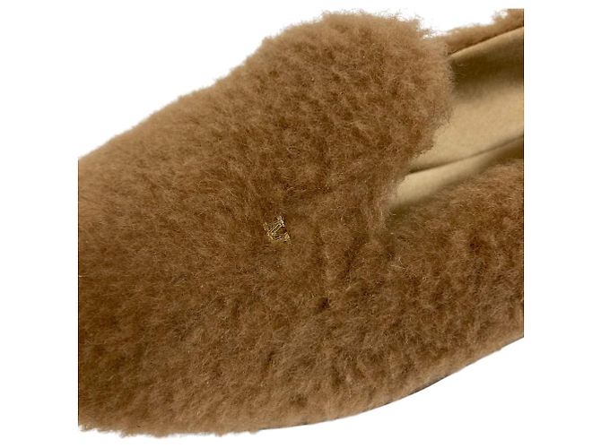 Max Mara Teddy Bear Wool Slippers Brown - view 8