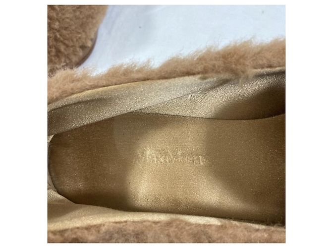 Max Mara Teddy Bear Wool Slippers Brown - view 9