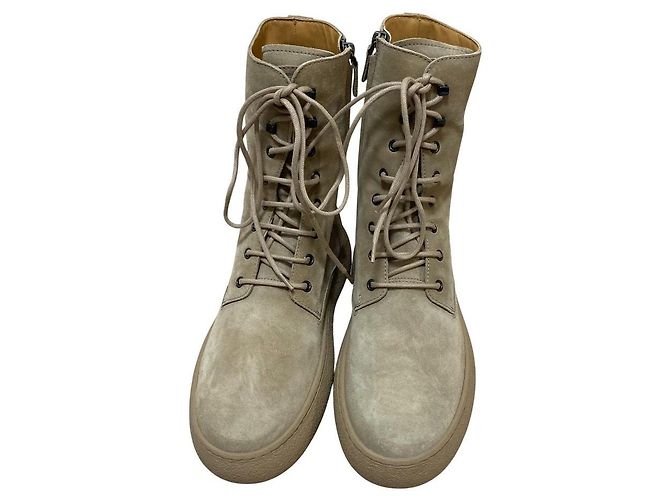 Tod's Tod’s Gommini Leder-Schnürstiefel Beige - Ansicht 2
