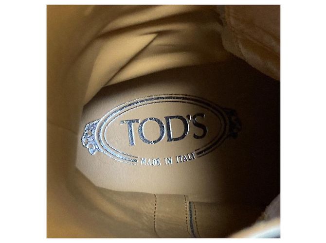 Tod's Tod’s Gommini Leder-Schnürstiefel Beige - Ansicht 7