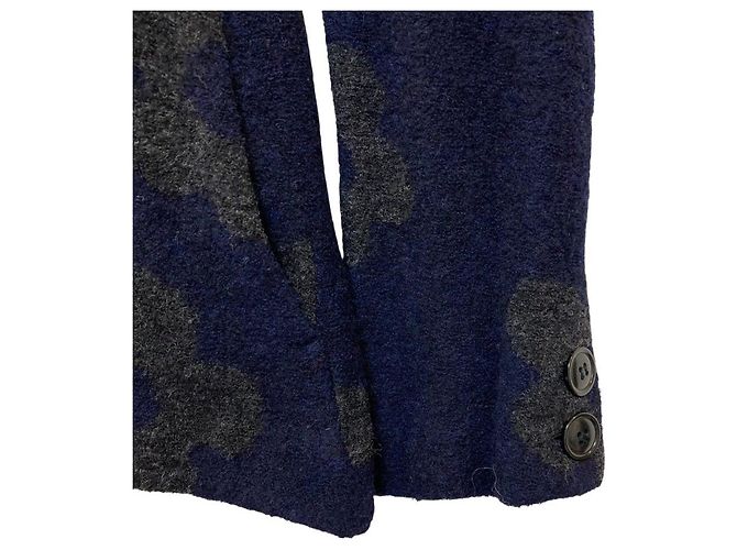 Autre Marque Chaqueta entallada de punto de lana Yohji Yamamoto Azul Azul marino - vista 4
