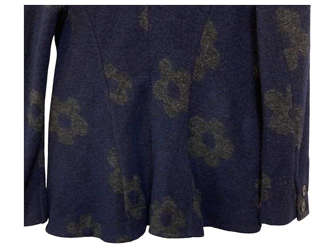 Autre Marque Chaqueta entallada de punto de lana Yohji Yamamoto Azul Azul marino - vista 5