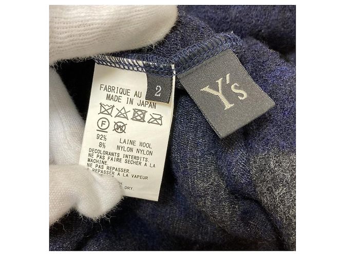 Autre Marque Chaqueta entallada de punto de lana Yohji Yamamoto Azul Azul marino - vista 7