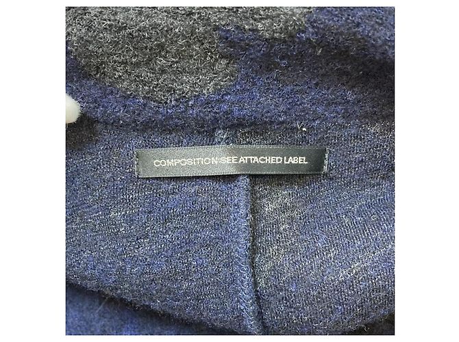 Autre Marque Chaqueta entallada de punto de lana Yohji Yamamoto Azul Azul marino - vista 9