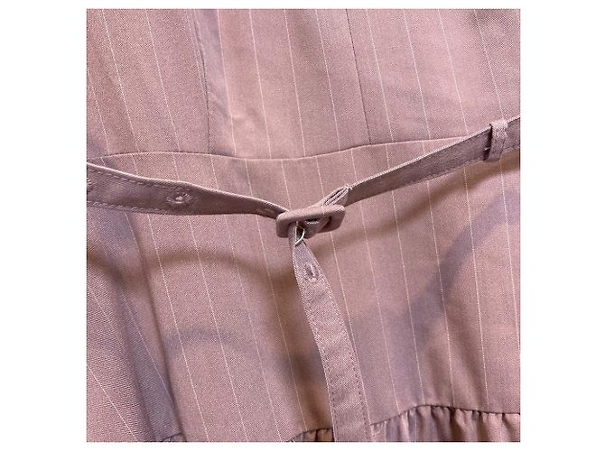 Autre Marque Vestido evasê com cinto e riscas Pin-Stripe Herlipto Roxo - vista 4
