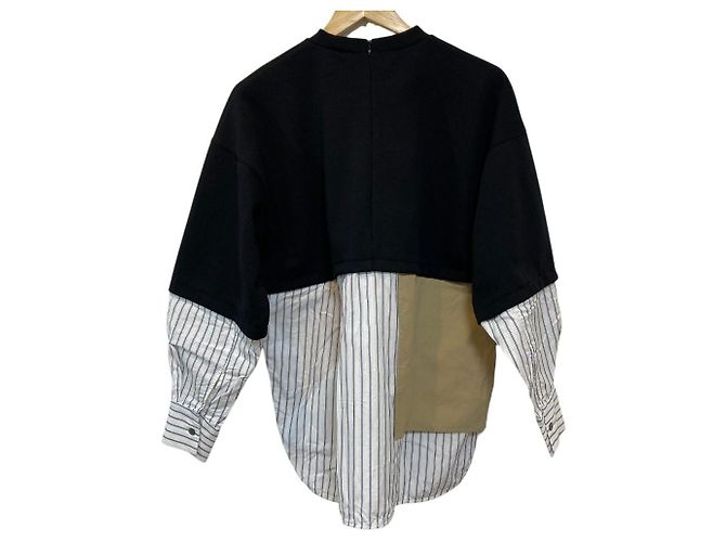 Autre Marque nagonstans asymmetry docking pullover Schwarz - Ansicht 2