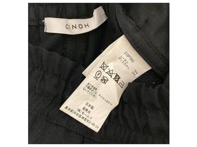 Autre Marque Pantaloni con Pieghe Centrali CINOH Nero - vista 3