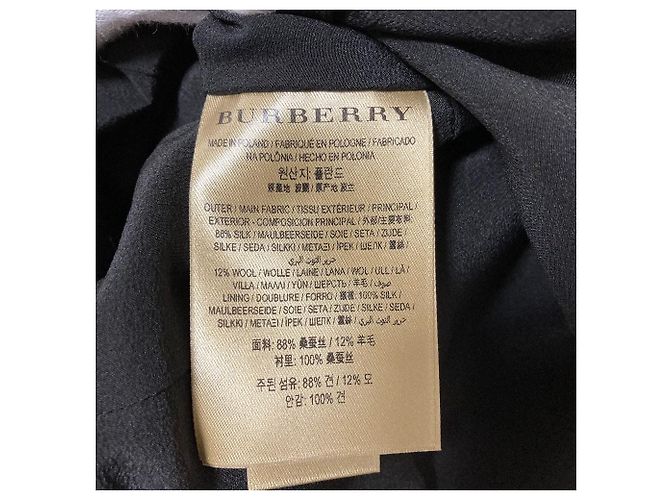 Abito Burberry in seta e lana Nero - vista 8