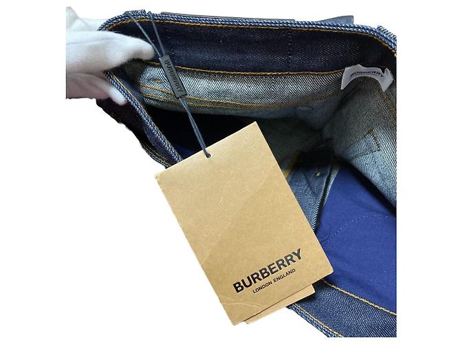 Vaqueros de denim azul Burberry - vista 7