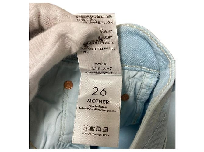 Autre Marque Pantalones de denim Mother THE BOOKIE FLOOD Azul Azul claro - vista 11