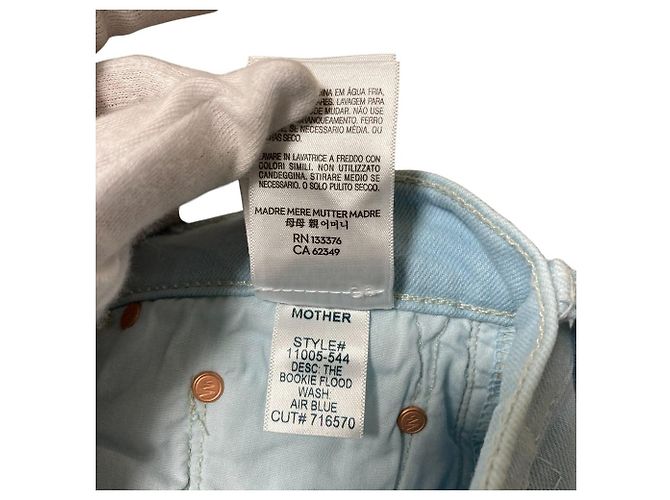 Autre Marque Pantalones de denim Mother THE BOOKIE FLOOD Azul Azul claro - vista 12