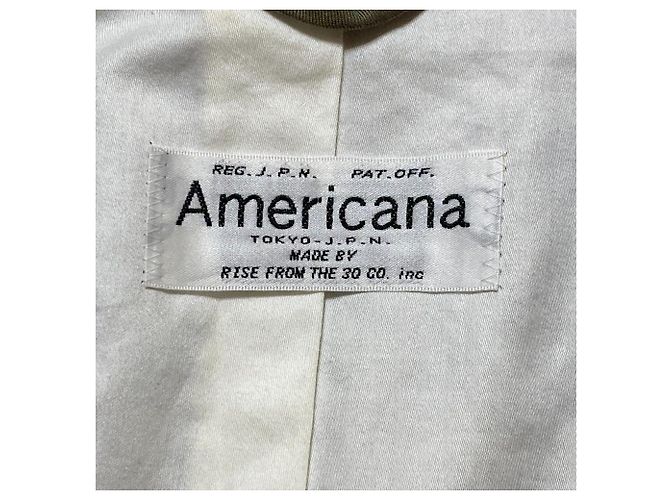 Autre Marque Cappotto con collo rotondo AMERICANA Verde Cachi - vista 4