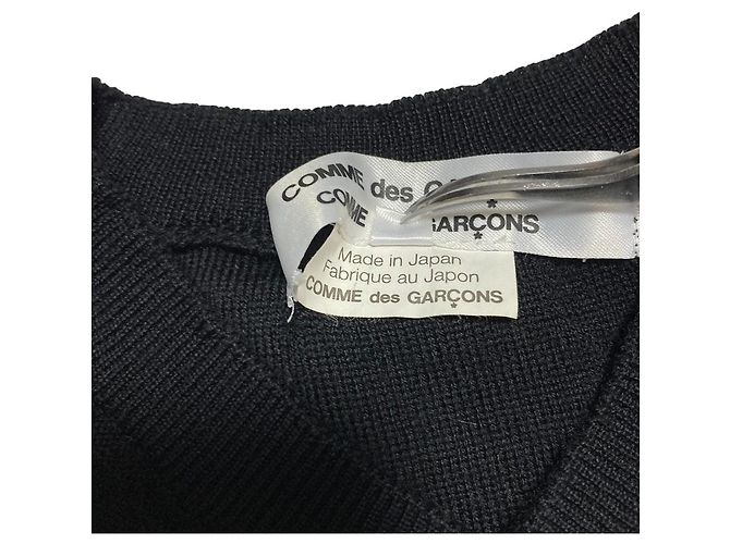 Jersey de punto oversized con cuello en V COMME des GARCONS Negro - vista 6