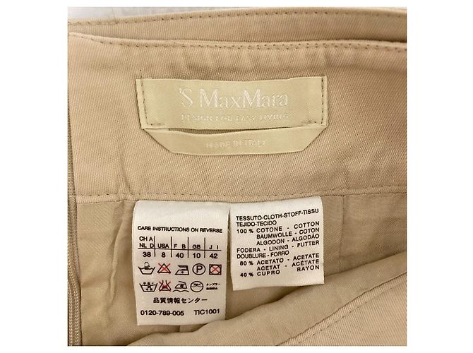 Minifalda de lana S Max Mara Beige - vista 3