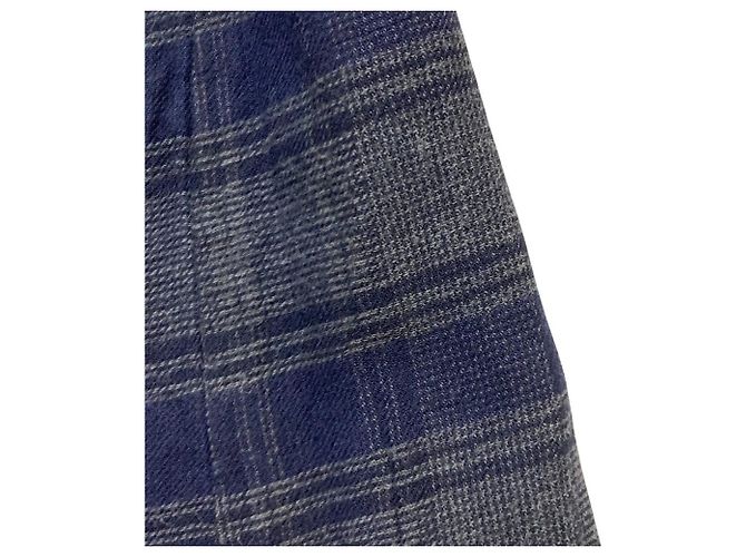 Autre Marque Plantation Karorock mit geraffter Taille Braun Blau Marineblau - Ansicht 6