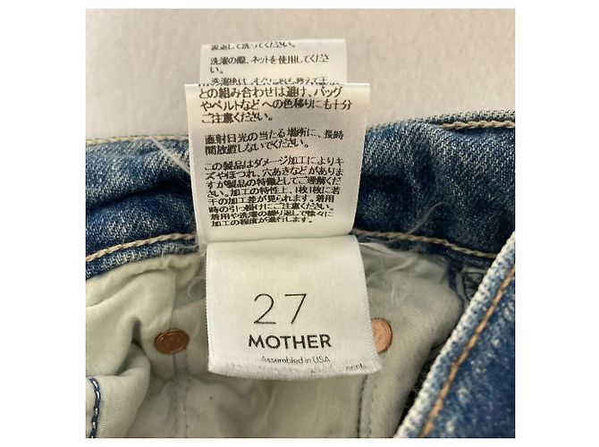 Autre Marque Pantalones vaqueros Mother INSIDER CROP STEP FRAY Azul - vista 7
