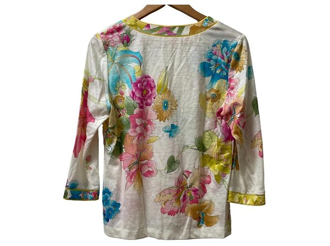 Rebeca con estampado floral LEONARD FASHION Blanco Multicolor - vista 3