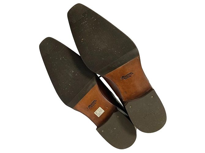 Autre Marque Scarpe eleganti Santoni in coccodrillo Marrone - vista 6