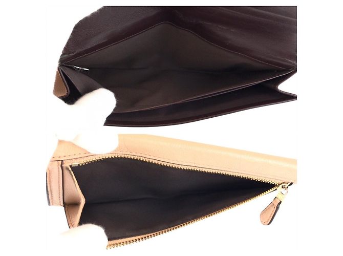 Cartera larga de piel Signature Coach Beige - vista 8