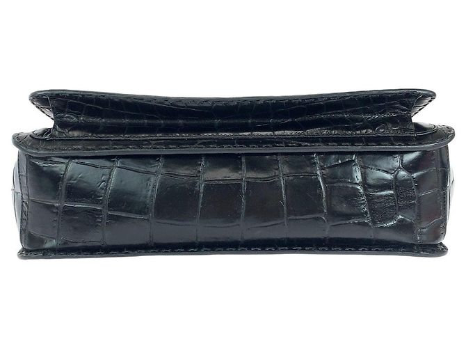 Bolso de mano Gucci 303885 de cocodrilo Negro - vista 10