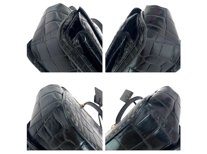 Bolso de mano Gucci 303885 de cocodrilo Negro - vista 3