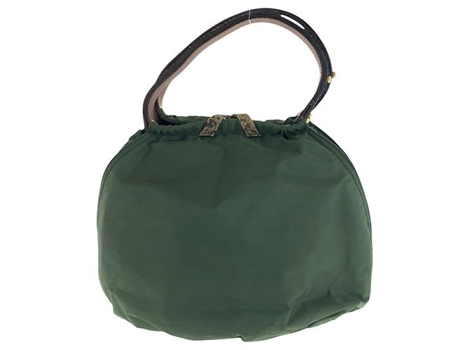 Bolso Bally de nylon y pitón Verde Caqui - vista 2