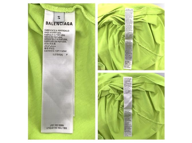 Camiseta de algodón Balenciaga CAPS Verde - vista 7