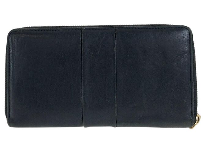 Chloé Portafoglio lungo in pelle Chloe June Nero - vista 2