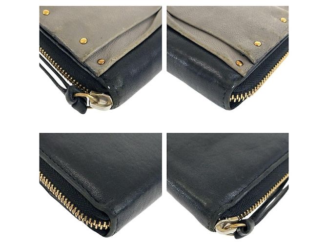 Chloé Portafoglio lungo in pelle Chloe June Nero - vista 4