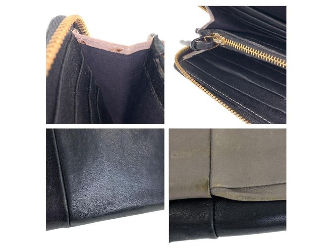 Chloé Portafoglio lungo in pelle Chloe June Nero - vista 6