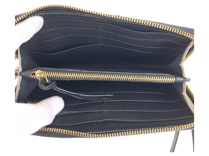 Chloé Portafoglio lungo in pelle Chloe June Nero - vista 7