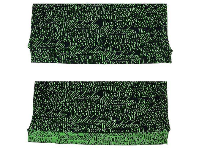 Prenda de punto de lana y poliamida jacquard con eslogan Balenciaga Verde - vista 4