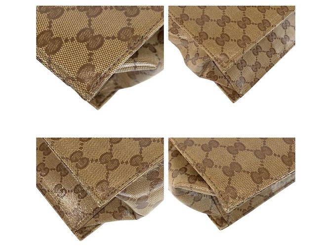 Gucci GG Crystal Aktentasche Beige Dunkelbraun - Ansicht 3
