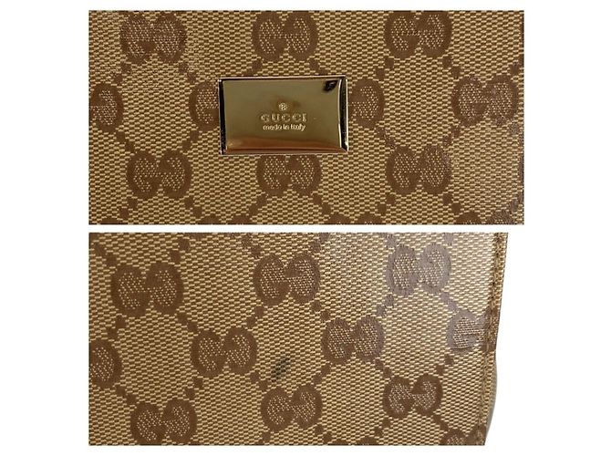 Gucci GG Crystal Aktentasche Beige Dunkelbraun - Ansicht 5