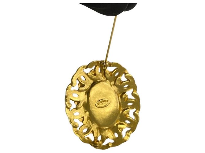 Spilla Chanel Coco Mark in pietra colorata D'oro - vista 3
