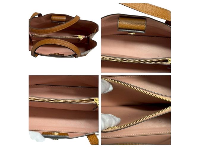 Tory Burch Blake Leder 2-Way Tasche Braun - Ansicht 7