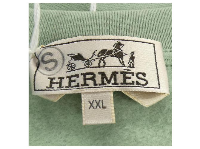 Hermès Sweatshirt de algodão Hermes Run H Verde - vista 4
