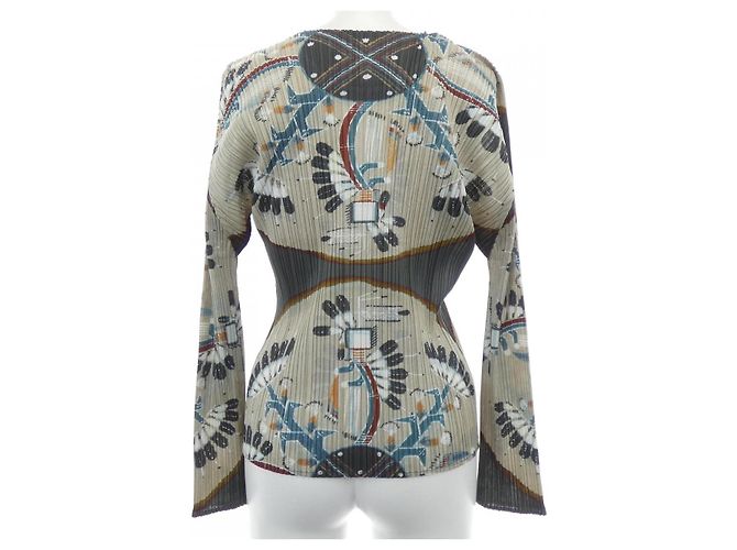 Autre Marque PLEATS PLEASE 2012 Indian Top Marrom - vista 2