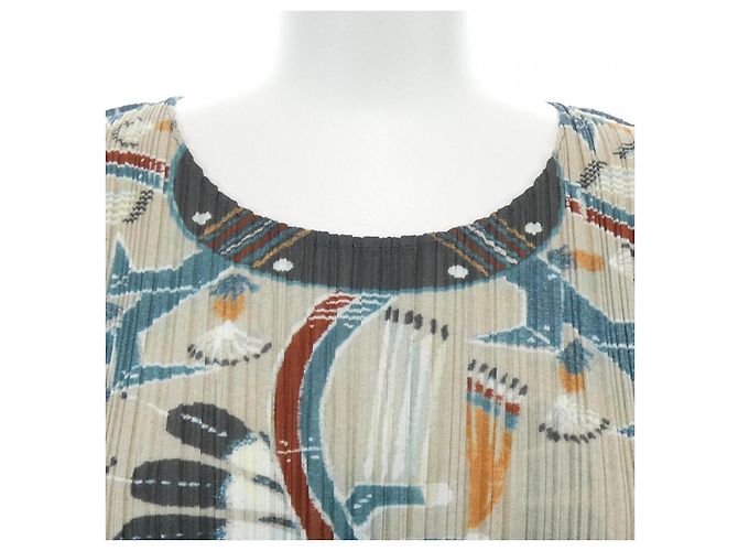Autre Marque PLEATS PLEASE 2012 Indian Top Marrom - vista 4