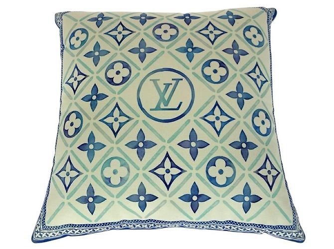 Almofada de Algodão Monogram Louis Vuitton Branco - vista 2