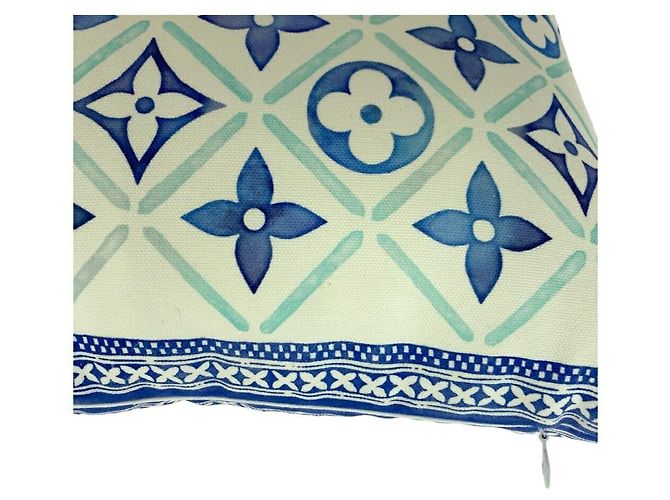 Almofada de Algodão Monogram Louis Vuitton Branco - vista 4