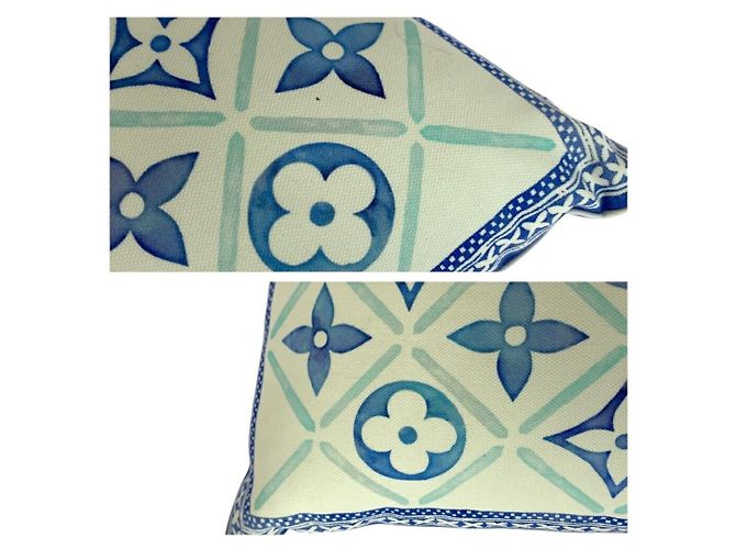 Almofada de Algodão Monogram Louis Vuitton Branco - vista 5